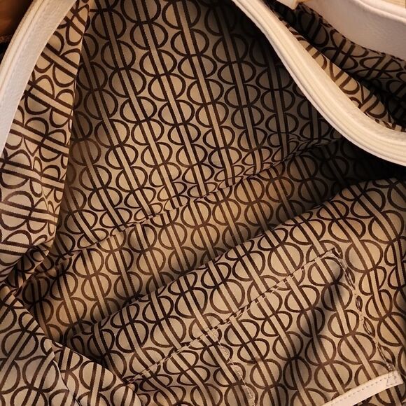 Bill Blass Off White Ruffled Shoulder Bag Purse - Picture 6 of 8